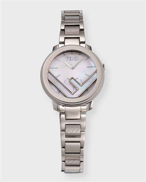 Fendi F Is Fendi 28mm Mother of Pearl Watch with Bracelet Strap